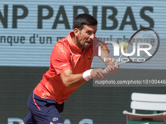 Novak Djokovic during Roland Garros 2023 in Paris, France on May 29,  2023. (