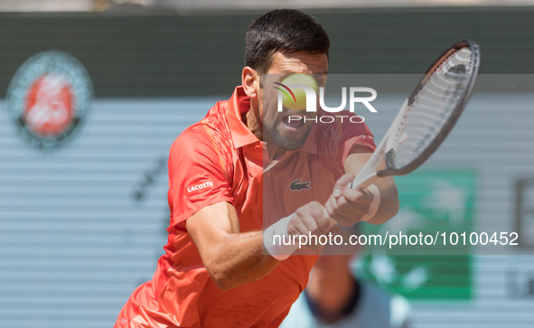 Novak Djokovic during Roland Garros 2023 in Paris, France on May 29,  2023. 