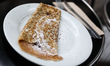 Crepe with Nutella is seen on a cafe table in this illustration photo taken in Nice, Franc...