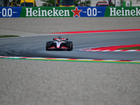 Kevin Magnussen of Haas F1 Team drive his single-seater during free practice of Spanish GP, 7th round of FIA Formula 1 World Championship in...