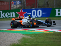 Lando Norris McLaren F1 Team drive his single-seater during free practice of Spanish GP, 7th round of FIA Formula 1 World Championship in Ci...