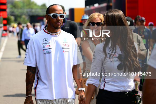 Lewis Hamilton of Mercedes-AMG Petronas F1 Team arrived into the circuit during free practice of Spanish GP, 8th round of FIA Formula 1 Worl...