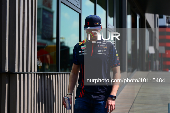 Max Verstappen of Red Bull Racing Honda arrived into the circuit during free practice of Spanish GP, 8th round of FIA Formula 1 World Champi...