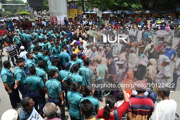 Disabled people protest demanding to raise their government allowance, in Dhaka, Bangladesh, on June 4, 2023.

 