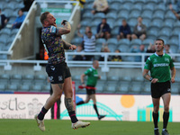 Hull FC's  Josh Griffin celebrates after scoring during the BetFred Super League match between Hull Football Club and Warrington Wolves at S...