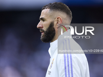 Karim Benzema of Real Madrid Cf during a match between Real Madrid v Athletic Club as part of LaLiga in Madrid, Spain, on June 4, 2023. (