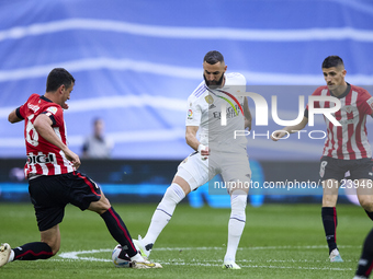 Karim Benzema of Real Madrid Cf in action during a match between Real Madrid v Athletic Club as part of LaLiga in Madrid, Spain, on June 4,...