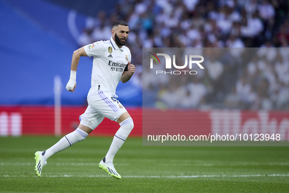 Karim Benzema of Real Madrid Cf during a match between Real Madrid v Athletic Club as part of LaLiga in Madrid, Spain, on June 4, 2023. 