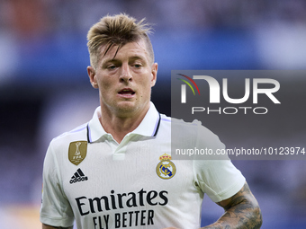 Toni Kroos of Real Madrid Cf during a match between Real Madrid v Athletic Club as part of LaLiga in Madrid, Spain, on June 4, 2023. (