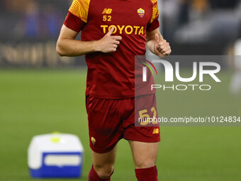 Edoardo Bove of A.S. Roma during the 38th day of the Serie A Championship between A.S. Roma vs A.C. Spezia on June 4, 2023 at the Stadio Oli...
