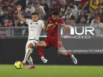 Zeki Celik of A.S. Roma during the 38th day of the Serie A Championship between A.S. Roma vs A.C. Spezia on June 4, 2023 at the Stadio Olimp...