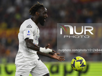 M'Bala Nzola of A.C. Speziaduring the 38th day of the Serie A Championship between A.S. Roma vs A.C. Spezia on June 4, 2023 at the Stadio Ol...