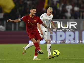 Lorenzo Pellegrini of A.S. Roma during the 38th day of the Serie A Championship between A.S. Roma vs A.C. Spezia on June 4, 2023 at the Stad...