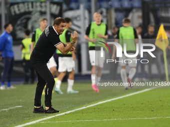 Leonardo Semplici of A.C. Spezia during the 38th day of the Serie A Championship between A.S. Roma vs A.C. Spezia on June 4, 2023 at the Sta...