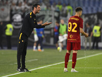Salvatore Foti of A.S. Roma and Stephan El Shaarawy of A.S. Roma during the 38th day of the Serie A Championship between A.S. Roma vs A.C. S...