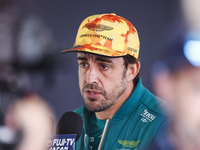 Fernando Alonso of Spain, Aston Martin Aramco Cognizant, portrait during the Formula 1 AWS Spanish Grand Prix FIA Formula One World Champion...