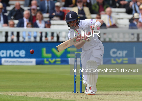 England's Ben Duckett during Test Match Series Day Two of 4 match between England against Ireland at Lord's Cricket Ground  Ground, London o...