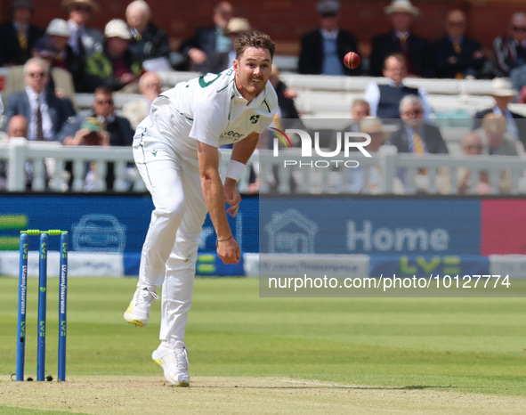 Mark Adair of Ireland during Test Match Series Day Two of 4 match between England against Ireland at Lord's Cricket Ground  Ground, London o...