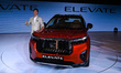 Takuya Tsumura, President and CEO of Honda Cars India Ltd. gestures at the launch event of...