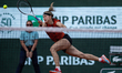 Karolina Muchova returns the ball against Aryna Sabalenka at Roland Garros Grand Slam Tour...
