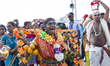A Hindu devotee gets her tongue pierced with medal rods Thaipusam festival is celebrated i...