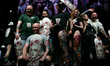 KRAKOW, POLAND - JUNE 11: Finalists of the tattoo competition in the 'Cooperation' categor...