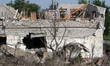 DNIPRO, UKRAINE - JUNE 24, 2023 - A house lies in ruins in a residential area after the ov...