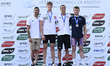 Filippo Magnini, Alessandro Miressi (ITA), David Popovici (ROU) and Matthesw Richards (GBR...