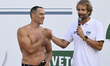 Fabio Scozzoli (ITA) and Massimiliano Rosolino during the International Swimming Champions...