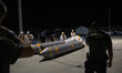 Spain, Malaga, 2023/06/27. A dinghy boat is removed from the vessel. 25 rescued migrants a...