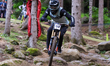 Matteo Iniguez (FRA) in action during DH Elite Men race, at UCI MTB World Cup 2023, Val di...