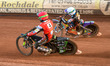 Charles Wright (Red) inside Rory Schlein (White) during the Sports Insure Premiership matc...