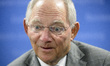 German Finance Minister Wolfgan Schaeuble  talks to the press after  the Ecofin Finance Mi...