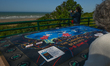COLLEVILLE-SUR-MER, FRANCE - JUNE 04, 2023:   An orientation table with D-Day landings is...