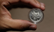 View of a commemorative coin of the Chapultepec Zoo in Mexico City, which celebrated a cen...