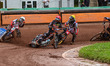 Sam Masters (Red) leads Dan Bewley (White), Norick Blodorn (Yellow) and Steve Worrall (Blu...