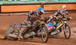 Leon Flint (Blue) outside team mate Rory Schlein (Red) during the Sports Insure Premiershi...