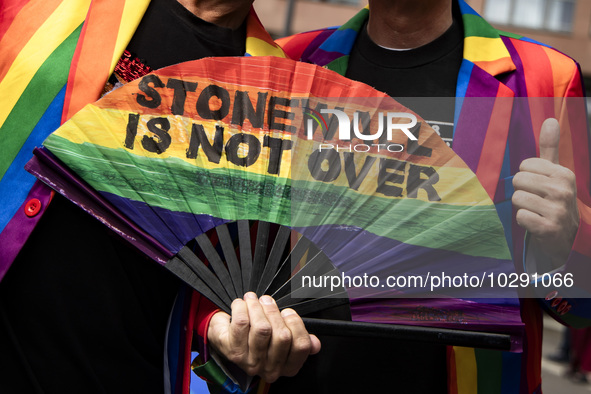 People attend the 45th Christopher Street Day (CSD) Berlin Pride demonstration, in Berlin, Germany on July 22, 2023. 