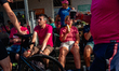 Participants are seen taking a break during the 105th edition of the International Four Da...