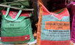 Bags of rice seen on store shelves in an Indian grocery store in Toronto, Ontario, Canada,...