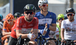 Mark Cavendish (Dimension Data team), wears Red Jersey of the best spriner, at the start o...