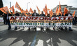 24 hour general strike in Greece. Greeks protesting against social cuts, taxes and the gov...