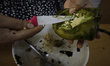 View of poblano peppers to make Chiles en Nogada in Mexico City, on the eve of the nationa...