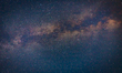 Images reveal the Milky Way galaxy near Lake Midanki in northwest Syria on August 11, 2023...