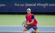 Hubert Hurkacz is seen during his round of 16 match with Stefano Tsitsipas at the Western...