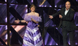 2016 European Song Contest host Petra Mede and Swedish star comedian Lasse Kronér perform...