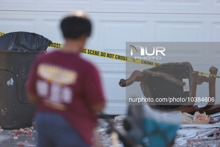 Houston Police Destroy House With Suspect Inside (Aftermath)