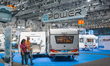 general view of fairgoers are seen at Duesseldorf exhibition center in Duessedorf, Germany...