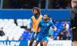 Keshi Anderson of Birmingham (R) and Dion Sanderson of Birmingham warm up before during th...