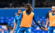 Dion Sanderson of Birmingham warms up before during the Sky Bet Championship match between...